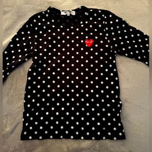 COMME DES GARÇONS PLAY
Black Polka Dot Long Sleeve T-Shirt